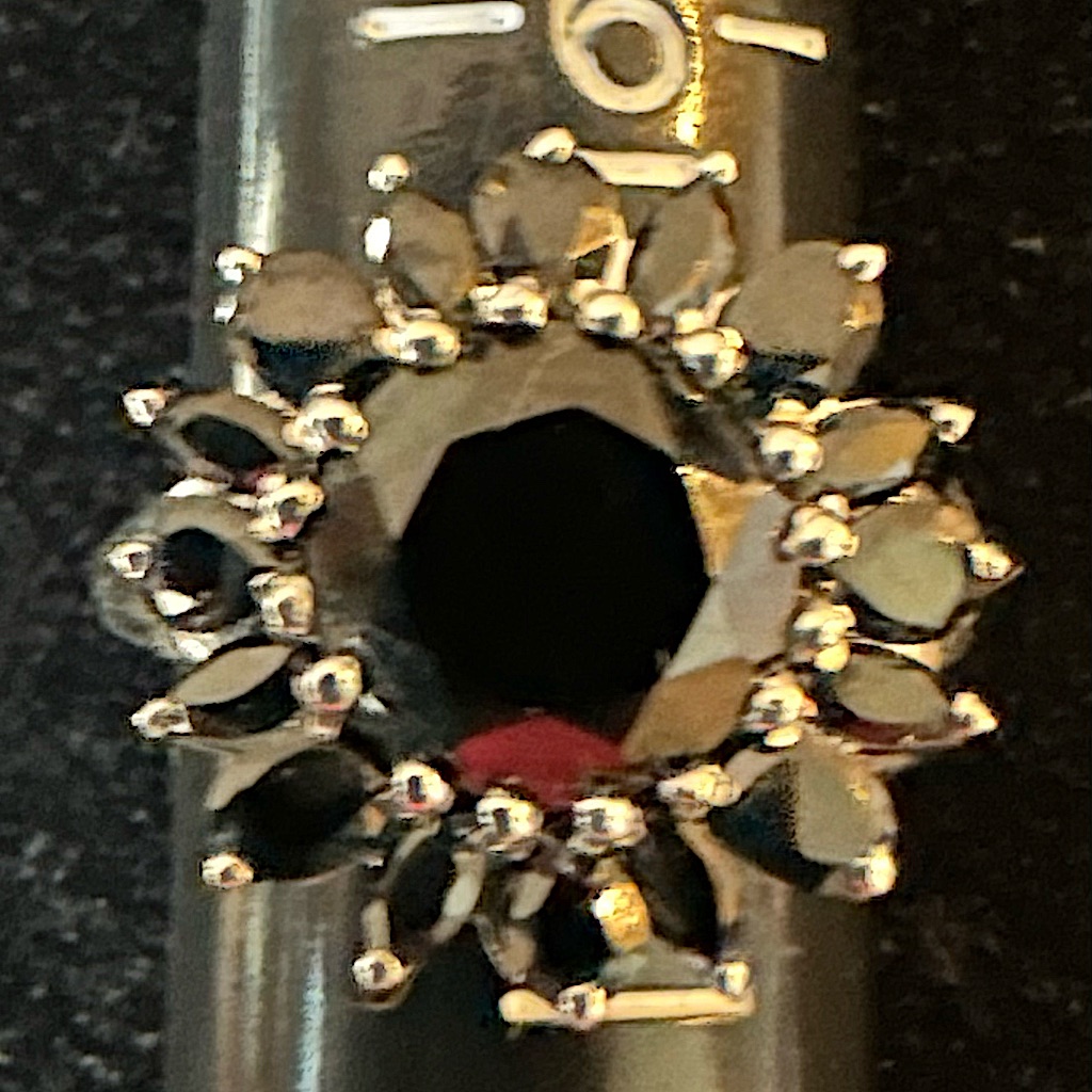 Ring Authentic Black Spinel Looks Like Sunflower Design 925 Sterling Sz 7 Guc